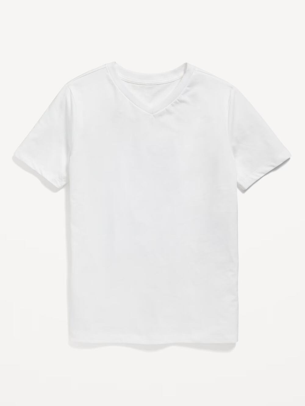 Wonder Nation Solid White Short Sleeve V-Neck T-Shirt Kids Youth Size 8 Medium